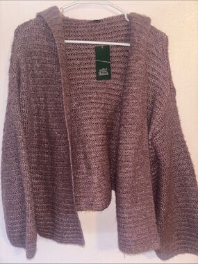 wild fable Woman’s Dusty Mauve Open-Front Knit Cardigan
